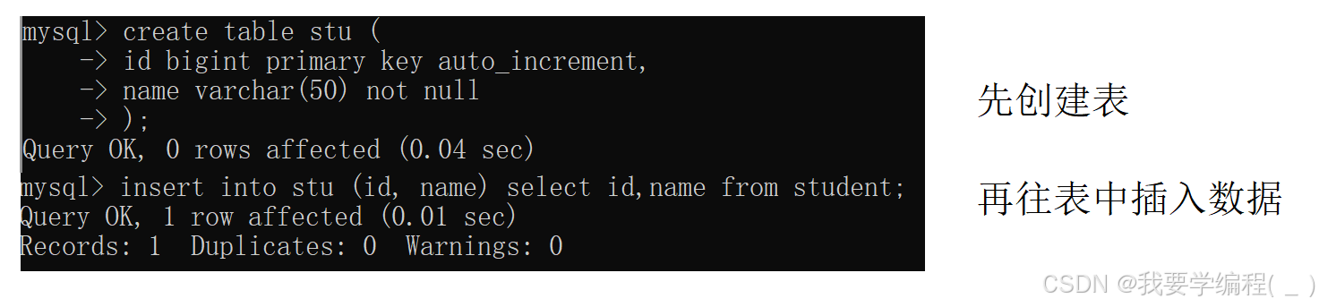 初始MYSQL数据库（4）—— “不一样的“新增与查询