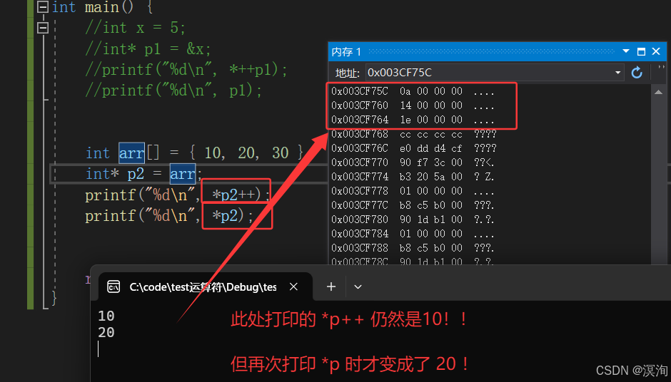 C语言中 * 和 ++ 结合的优先级(*++i、*i++) 你还记得吗？（配具体栈内存地址 和 实际测试代码）