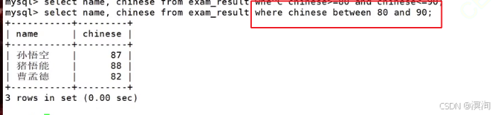 Linux下学【MySQL】表中插入和查询的进阶操作（distinct、between、in、like、where、not、NULL、order by）