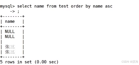 Linux下学【MySQL】表中插入和查询的进阶操作（distinct、between、in、like、where、not、NULL、order by）